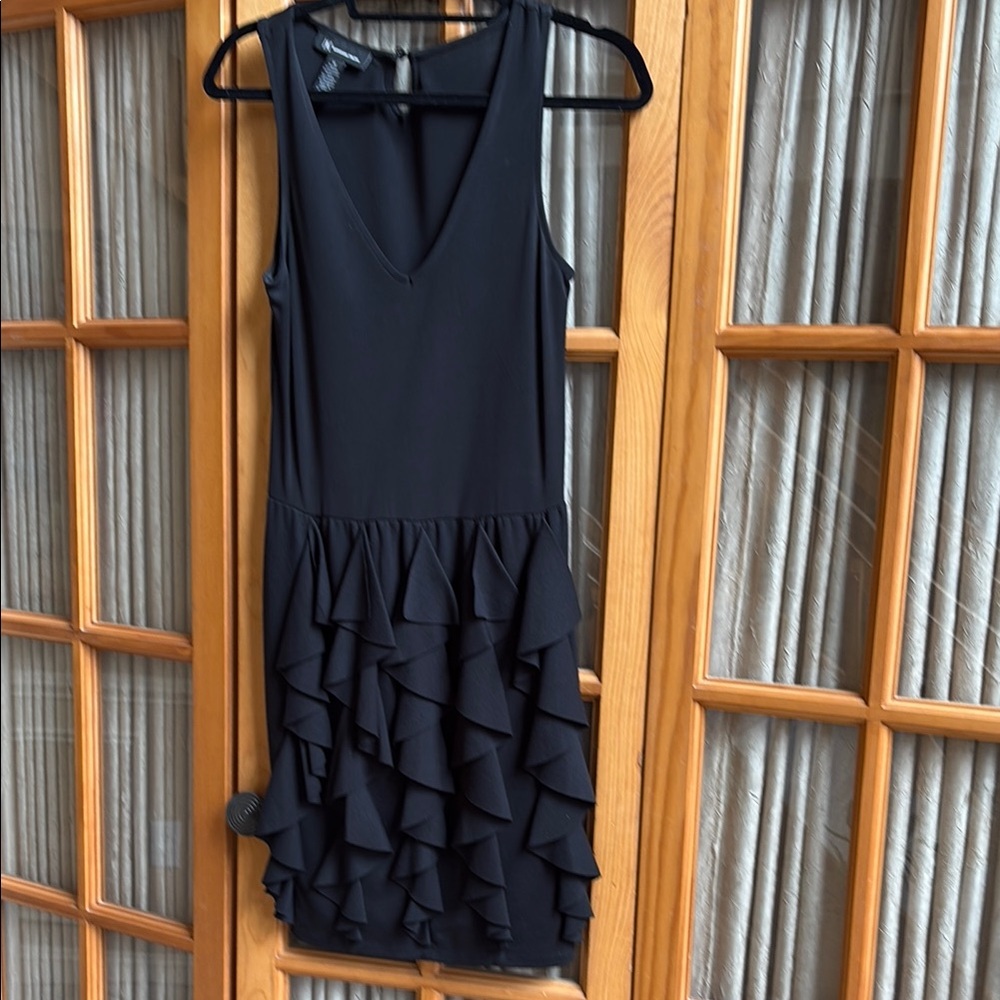 INC International Concepts Black Layered Mini Dress